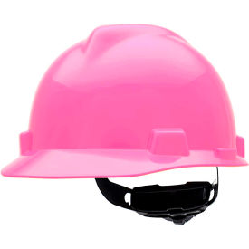 MSA Safety 10155230 MSA V-Gard® Slotted Cap With Fas-Trac III Suspension, Hot Pink image.
