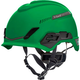 MSA Safety 10194786 MSA V-Gard® H1 Safety Helmet, Trivent Fas-Trac® III Pivot, ANSI, EN12492, Green image.