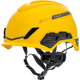 MSA Safety 10194787 MSA V-Gard® H1 Safety Helmet, Trivent Fas-Trac® III Pivot, ANSI, EN12492, Yellow image.
