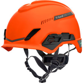 MSA Safety 10194789 MSA V-Gard® H1 Safety Helmet, Trivent Fas-Trac® III Pivot, ANSI, EN12492, Orange image.