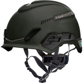 MSA Safety 10194790 MSA V-Gard® H1 Safety Helmet, Trivent Fas-Trac® III Pivot, ANSI, EN12492, Black image.