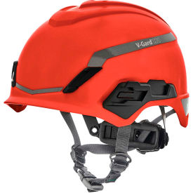 MSA Safety 10194792 MSA V-Gard® H1 Safety Helmet, Novent Fas-Trac® III Pivot, ANSI, CSA, EN397, Red image.