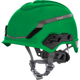 MSA V-Gard&reg; H1 Safety Helmet, Novent Fas-Trac&reg; III Pivot, ANSI, CSA, EN397, Green