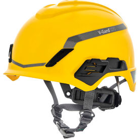 MSA Safety 10194795 MSA V-Gard® H1 Safety Helmet, Novent Fas-Trac® III Pivot, ANSI, CSA, EN397, Yellow image.
