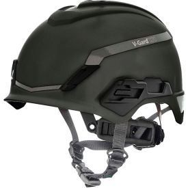 MSA V-Gard&reg; H1 Safety Helmet, Novent Fas-Trac&reg; III Pivot, ANSI, CSA, EN397, Black
