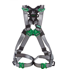 V-FIT 10195073 Harness, Back & Shoulder D-Rings, Quick-Connect Leg Straps, Extra Small