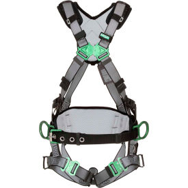 MSA Safety 10195133 V-FIT™ 10195133 Construction Harness, Back & Hip D-Rings, Quick-Connect Leg Straps, XS image.
