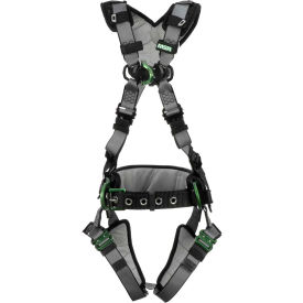 V-FIT 10195159 Construction Harness, Back, Chest & Hip D-Rings, Quick-Connect Leg Straps, 2XL