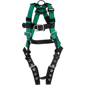 MSA Safety 10197206 V-FORM™ 10197206 Harness, Back/Chest/Hip D-Rings, Tongue Buckle Leg Straps, Extra Small image.