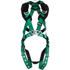 MSA Safety 10197218 V-FORM™ 10197218 Harness, Back & Shoulder D-Rings, Tongue Buckle Leg Straps, Extra Small image.