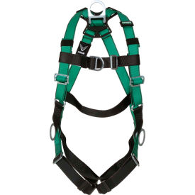 MSA Safety 10197435 V-FORM™ 10197435 Harness, Back, Chest & Hip D-Rings, Qwik-Fit Leg Straps, Extra Small image.