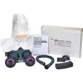 MSA Safety 10214891 MSA® Optimair Tl Kit With Full Hood, He Filters, Extended Battery image.