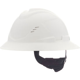 MSA Safety 10215828 MSA Safety V-Gard C1™ Full Brim Hard Hat, Vented, Fas-Trac III, White image.
