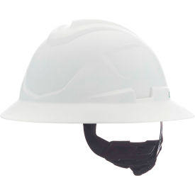 MSA Safety 10215837 MSA Safety V-Gard C1™ Full Brim Hard Hat, Non-Vented, Fas-Trac III, White image.