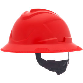 MSA Safety 10215838 MSA Safety V-Gard C1™ Full Brim Hard Hat, Non-Vented, Fas-Trac III, Red image.