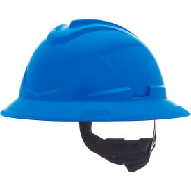 MSA Safety 10215839 MSA Safety V-Gard C1™ Full Brim Hard Hat, Non-Vented, Fas-Trac III, Blue image.