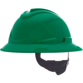 MSA Safety 10215840 MSA Safety V-Gard C1™ Full Brim Hard Hat, Non-Vented, Fas-Trac III, Green image.