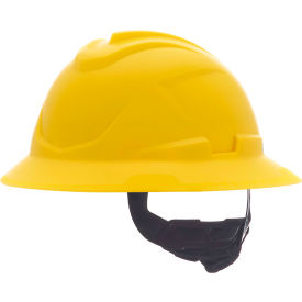 MSA Safety 10215841 MSA Safety V-Gard C1™ Full Brim Hard Hat, Non-Vented, Fas-Trac III, Yellow image.
