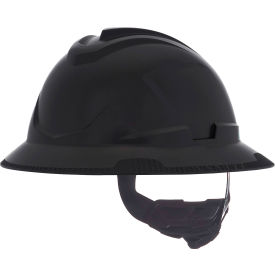 MSA Safety 10215844 MSA Safety V-Gard C1™ Full Brim Hard Hat, Non-Vented, Fas-Trac III, Black image.