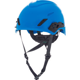 MSA Safety 10236206 MSA V-Gard® H1PRO Safety Helmet, Trivent Fas-Trac® III Pivot Ratchet Suspension, Blue image.