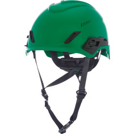 MSA Safety 10236207 MSA V-Gard® H1PRO Safety Helmet, Trivent Fas-Trac® III Pivot Ratchet Suspension, Green image.