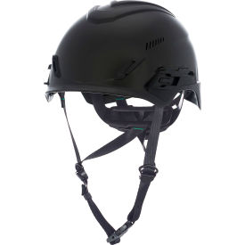 MSA Safety 10236211 MSA V-Gard® H1PRO Safety Helmet, Trivent Fas-Trac® III Pivot Ratchet Suspension, Black image.