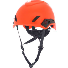 MSA Safety 10236219 MSA V-Gard® H1PRO Safety Helmet, Non-Vented Fas-Trac® III Pivot Ratchet Suspension, Orange image.