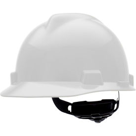 MSA Safety 475358 V-Gard® Slotted Cap, Fas-Trac® III Suspension, White image.