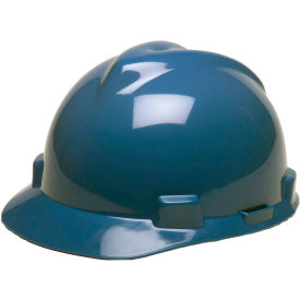 MSA Safety 475359 MSA V-Gard® Hard Hats, Front Brim, Fas-Trac® Suspension, Blue, 475359 image.