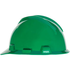 MSA Safety 475362 MSA V-Gard® Hard Hats, Front Brim, Fas-Trac® Suspension, Green, 475362 image.