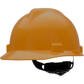 MSA Safety 475365 MSA V-Gard® Slotted Cap With Fas-Trac III Suspension, Gold image.