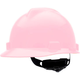 MSA Safety 495862 MSA V-Gard® Slotted Cap With Fas-Trac III Suspension, Pink image.