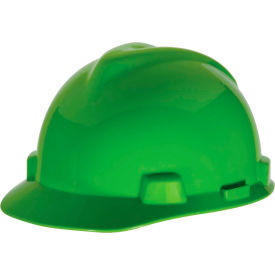 MSA Safety 815558 MSA V-Gard® Slotted Cap With Staz-On Suspension, Bright Lime Green image.