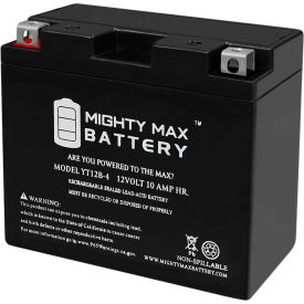 ECOM GROUP INC YT12B-4 Mighty Max Battery YT12B 12V 10AH / 125CCA BATTERY image.