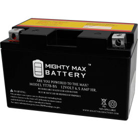 ECOM GROUP INC YT7B-BS Mighty Max Battery YT7B 12V 6.5AH / 110CA Battery image.