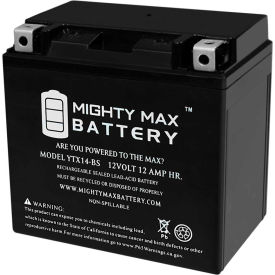 ECOM GROUP INC YTX14-BS Mighty Max Battery YTX14 12V 12AH / 200CCA Battery image.