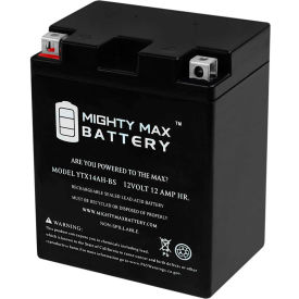 ECOM GROUP INC YTX14AH Mighty Max Battery YTX14 12V 12AH / 210CCA Battery image.
