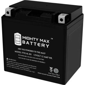 ECOM GROUP INC YTX14L-BS Mighty Max Battery YTX14L 12V 12AH / 200CCA Battery image.