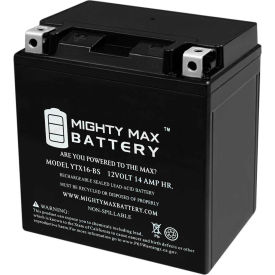 ECOM GROUP INC YTX16-BS Mighty Max Battery YTX16 12V 14AH / 230CCA Battery image.