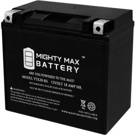 ECOM GROUP INC YTX20-BS Mighty Max Battery YTX20 12V 18AH / 270CCA Battery image.