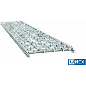 UNEX® SW Straight Galvanized Steel Skate Wheel Conveyor 10"" BF 10"" WPF 10L x 12""W