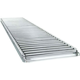 UNEX Manufacturing, Inc. 18JRSGS30X10 UNEX® JRS 10L 18"W Straight Gal. Steel Roller Conveyor - 1-3/8" Roller Dia. - 16" BF image.