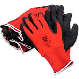 NorthFlex Red Nylon with Foam PVC, Gloves, NF11/10XL, 12 Pairs