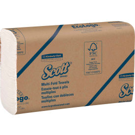 United Stationers Supply 3650 Scott® Multi-Fold Paper Towels, 9-2/5 x 9-1/5, White, 250 Sheets/Pack - 03650 image.