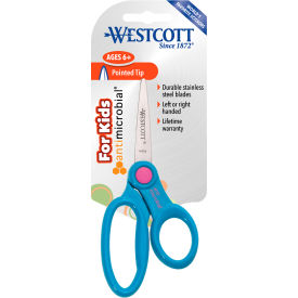 Acme United Corp. 14607 Westcott® Kids Scissors w/Anti-Microbial Product Protection, 5" Straight, Pointed Tip, Assorted image.