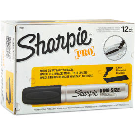 Sanford 15001A Sharpie® King Size™ Chisel Tip Permanent Marker, Black, Dozen image.
