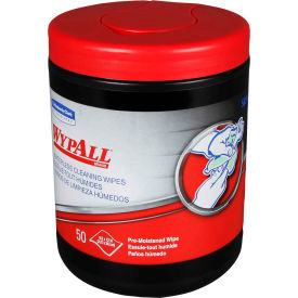 United Stationers Supply 411-58310 WypAll® Heavy-Duty Waterless Cleaning Wipes, 12" x 9-1/2", 50 Wipes/Can, 8 Cans/Case - 58310 image.