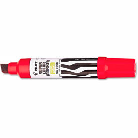Pilot Pen Corporation 45300 Pilot® Jumbo Refillable Permanent Marker, Chisel Tip, Red image.
