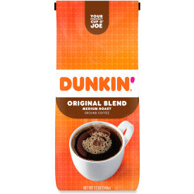 United Stationers Supply FOL00046 Dunkin® Original Blend Coffee, Regular, Medium Ground, 12 oz. Capacity Bag image.