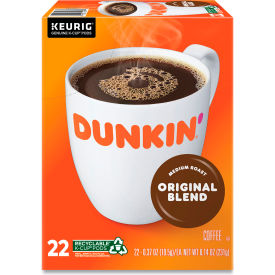 United Stationers Supply GMT1267 Dunkin® Original Blend Coffee, Regular, Medium Ground, K-Cup Pods, 0.37 oz. Cap., Pack of 22 image.